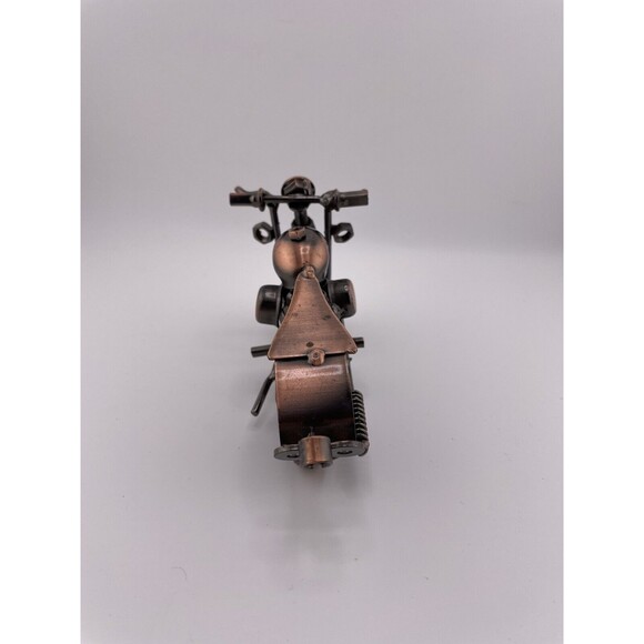 Handmade Metal Motorcycle Copper Color - Picture 4 of 6